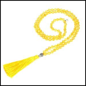 Natural Gemstone Mala Beads Necklace Meditation Prayer Reiki Chakra Healing